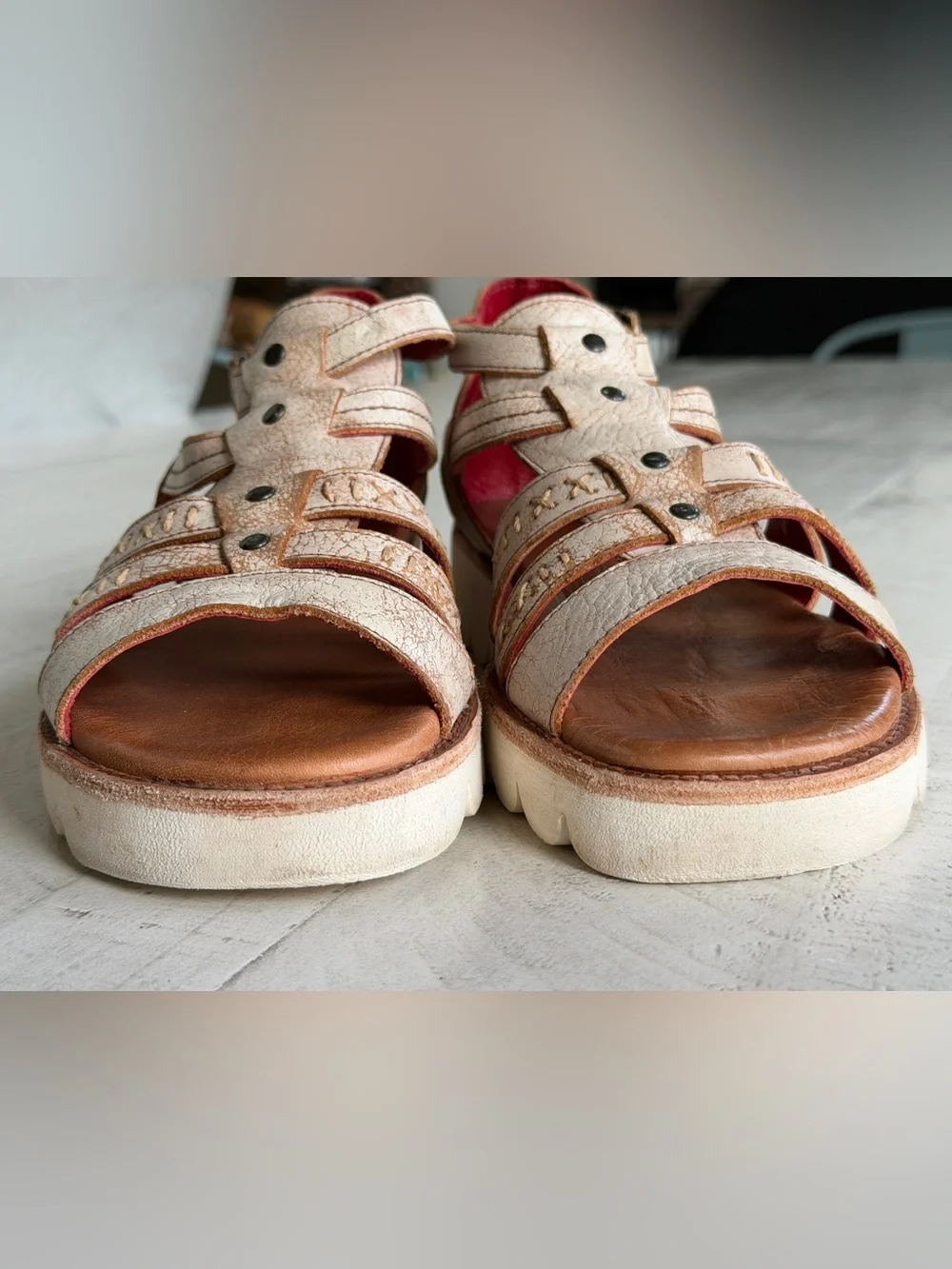 Bed Stu wonder leather platform sandal distressed Nectar Lux Size 9.5